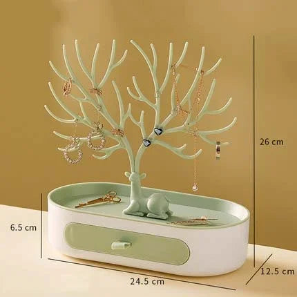 Jewelry Organizer Stand – Deer Antler Tray for Rings, Necklaces & Earrings