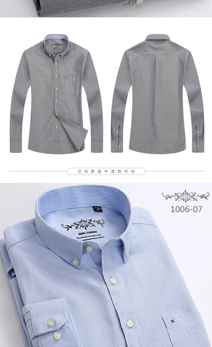 Cotton long-sleeve shirts for men