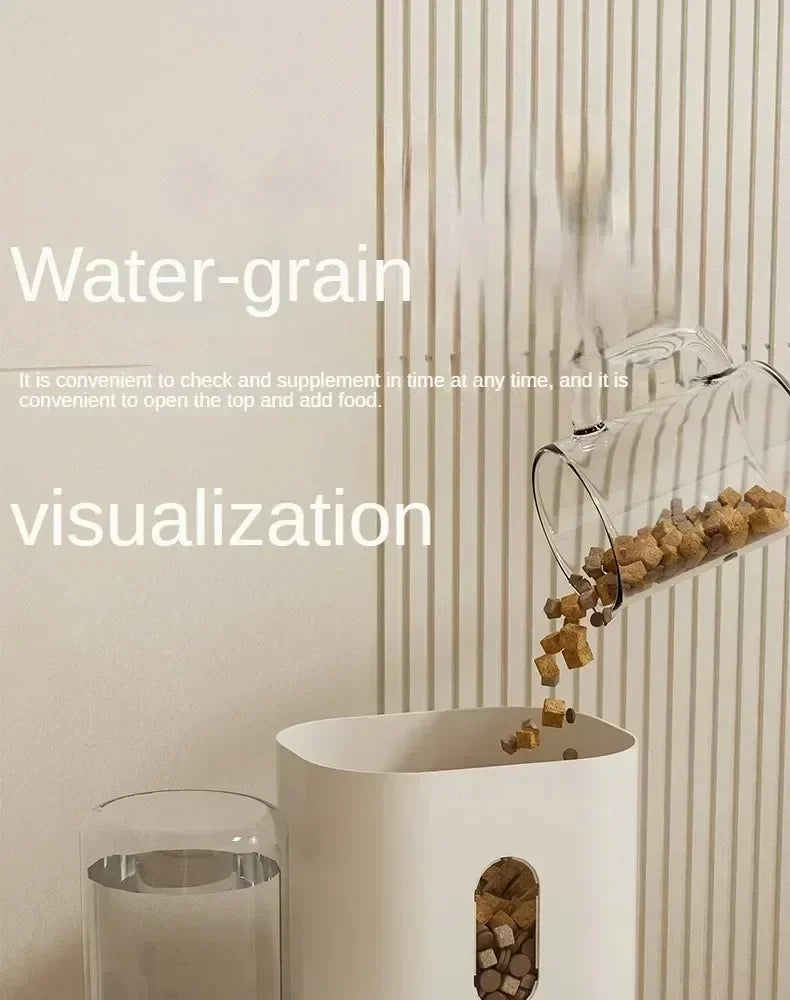 Automatic Feeder & Water Fountain – Large Capacity Food Dispenser for Dogs & Cats