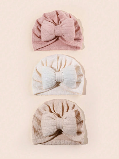 Lovely Bowknot Soft Knitted Baby Beanies