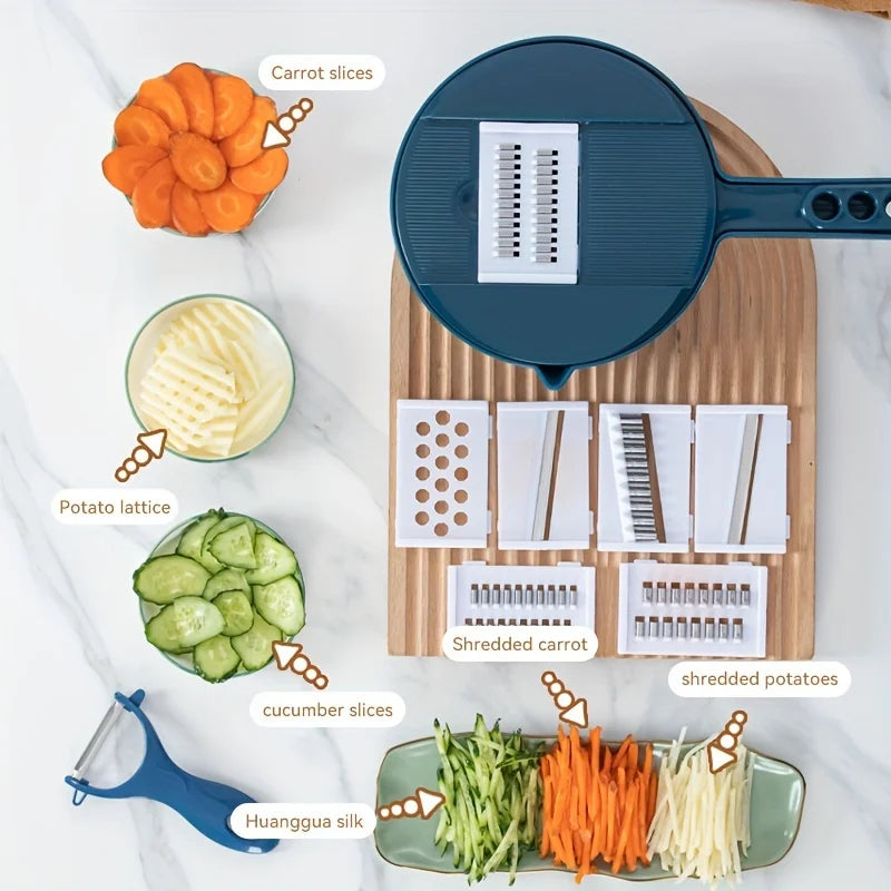 Slice Master 12-in-1 Vegetable Chopper – Multi-Functional Slicer, Shredder & Grater