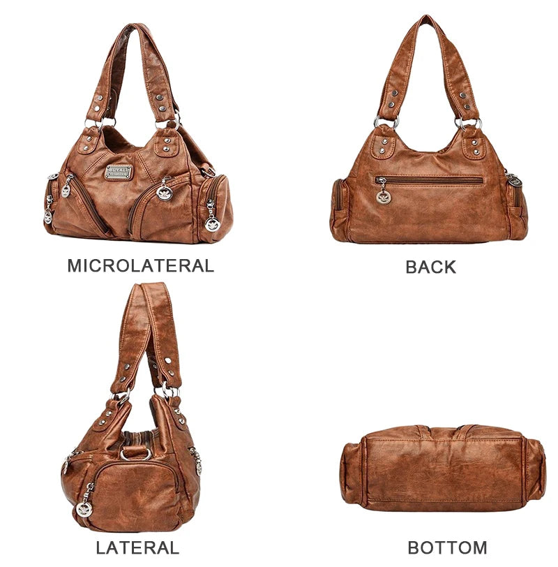 Y2K Crossbody – Retro PU Leather Biker Bag