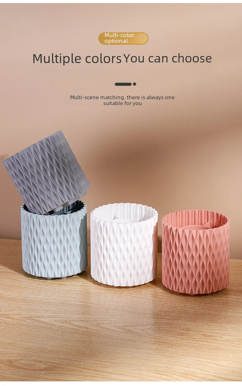 360° Rotating Makeup Brushes Holder