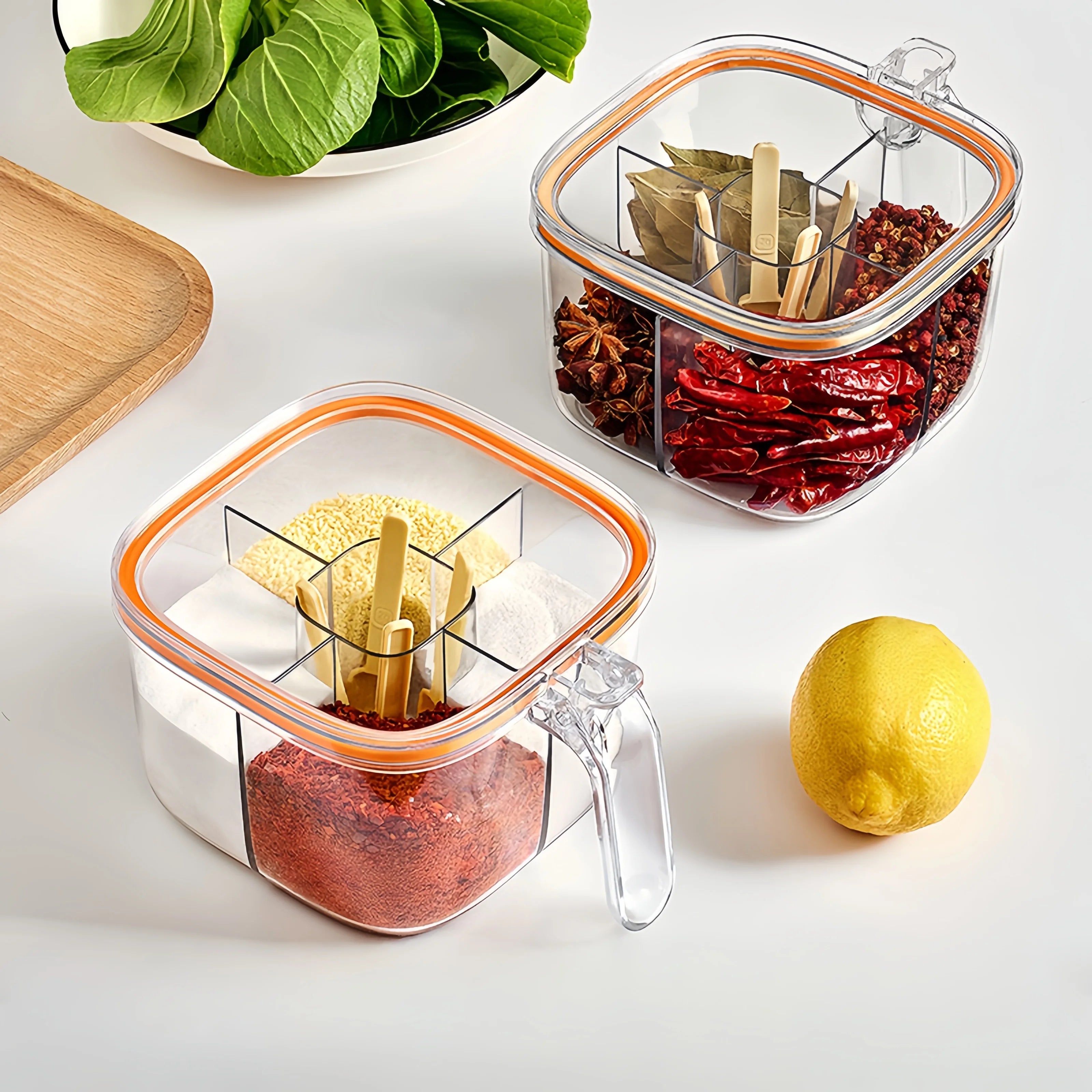 Spice Organizer, Multi-Compartment Seasoning Jar Organizer