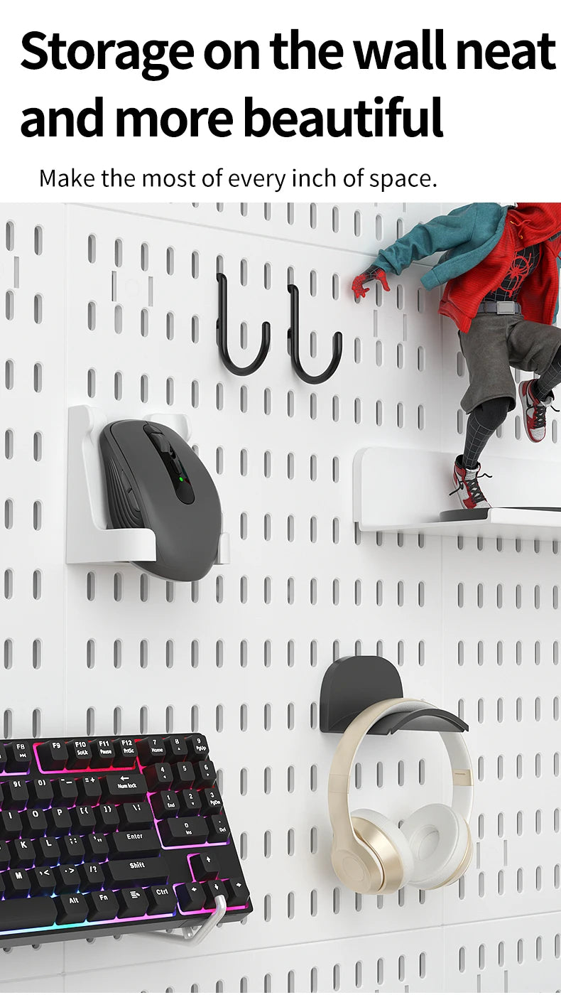 Pegboard Wall Display Kit – Modular Punch-Free Panels for Craft Room & Office Storage