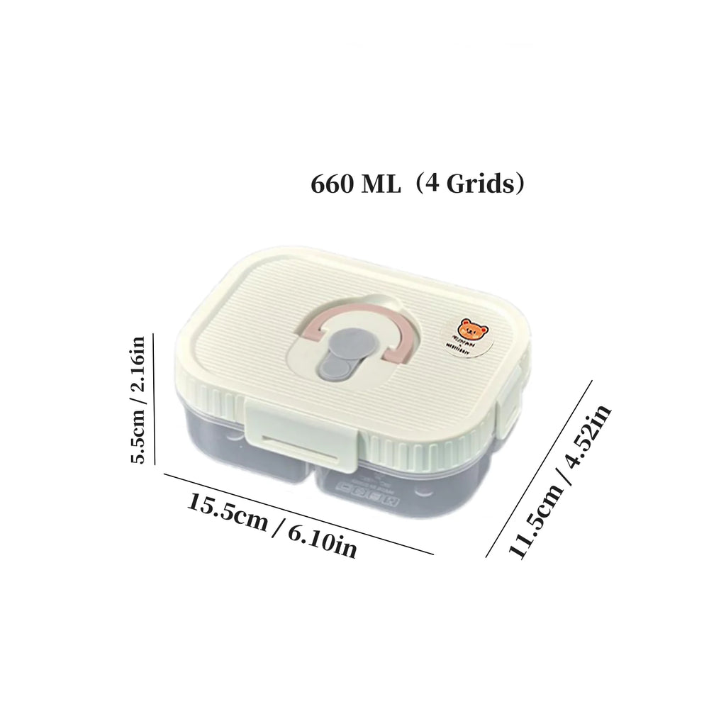 Multi-Grid Ingredient Storage – Plastic Sealed Box for Kitchen & Fridge Use