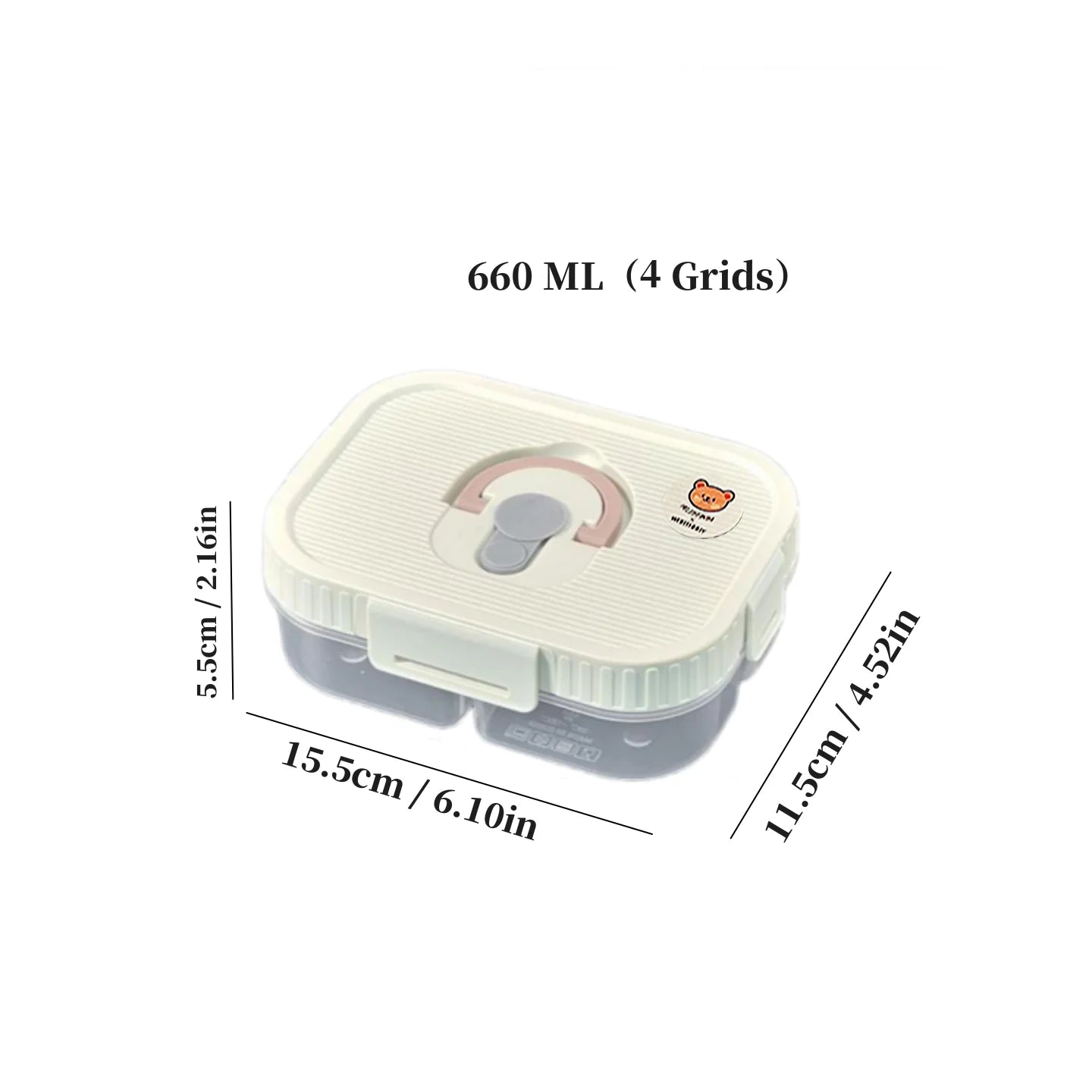 Multi-Grid Ingredient Storage – Plastic Sealed Box for Kitchen & Fridge Use