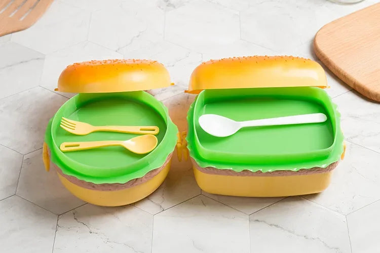 Hamburger Plastic Lunch Box