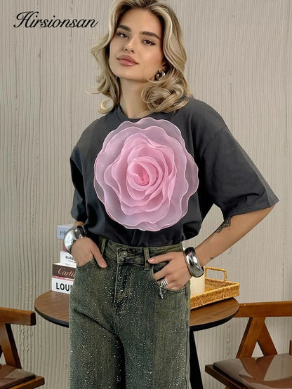 Vintage Female Tops with Flower