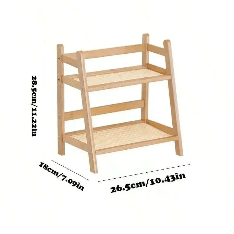 Bamboo Tiers Multipurpose Countertop Organizer – Coffee Cup & Home Storage Shelf