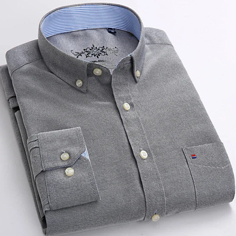 Cotton long-sleeve shirts for men