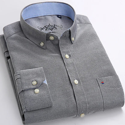 Cotton long-sleeve shirts for men