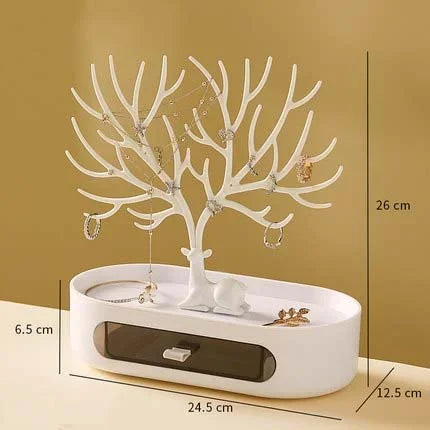 Jewelry Organizer Stand – Deer Antler Tray for Rings, Necklaces & Earrings