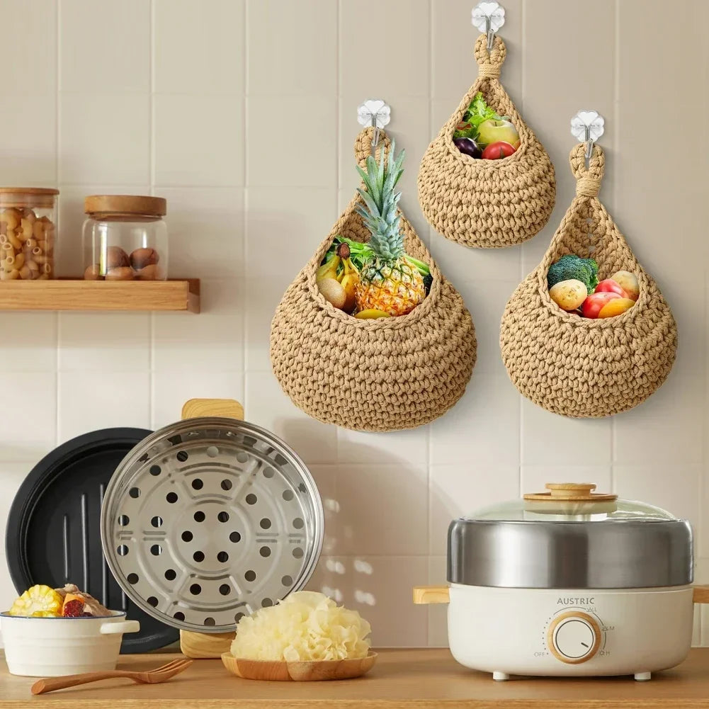 Handwoven Hanging Wall Basket