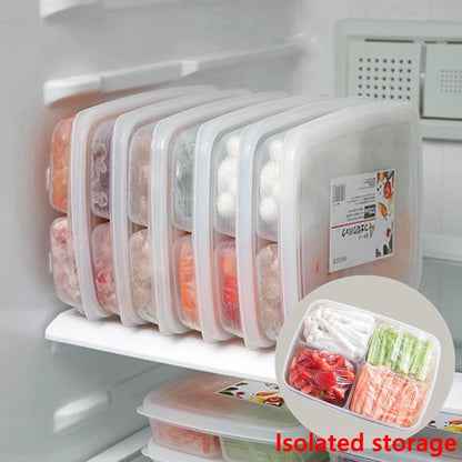 Refrigerator 4 Grids Food Storage Box