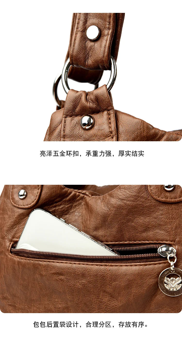 Y2K Crossbody – Retro PU Leather Biker Bag