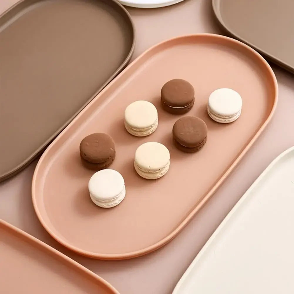 Fruit Plate Dessert Stackable Oval Tray