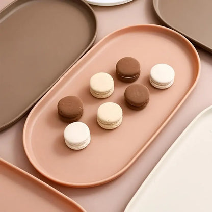 Fruit Plate Dessert Stackable Oval Tray