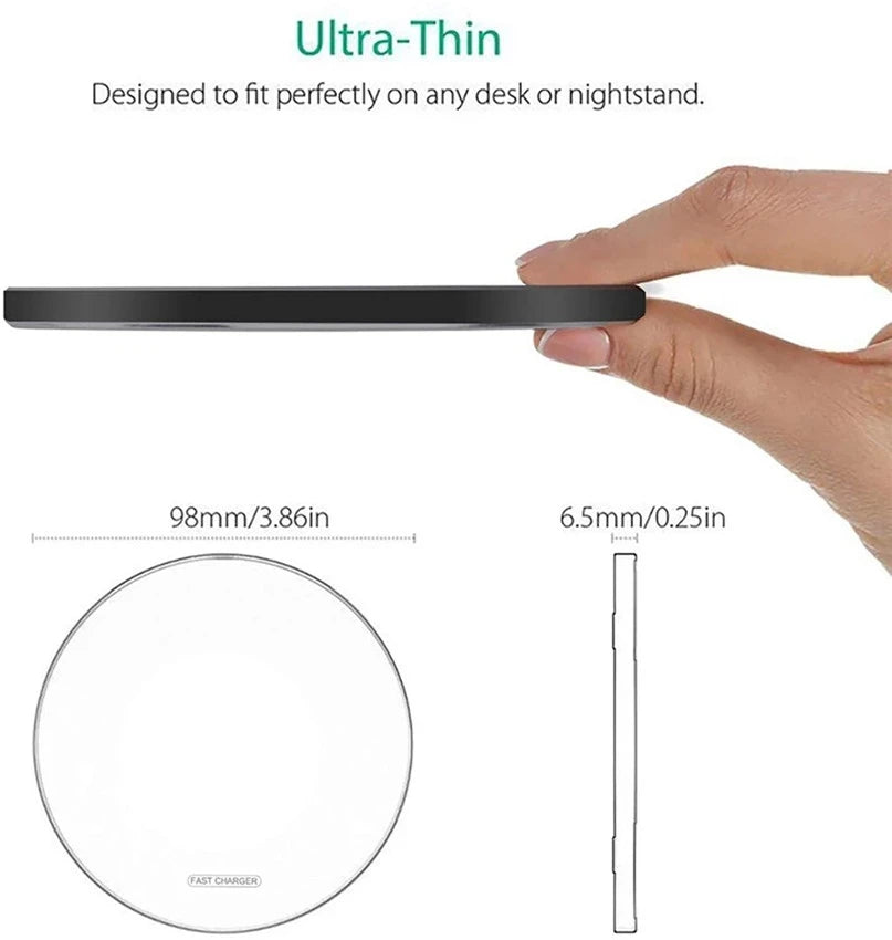 100W – Fast Wireless Charging Pad Station for iPhone & Android Devices