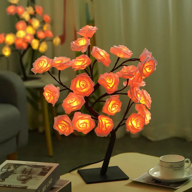 LED Rose Lamp – Elegant USB Flower Light for Ambient Home Styling