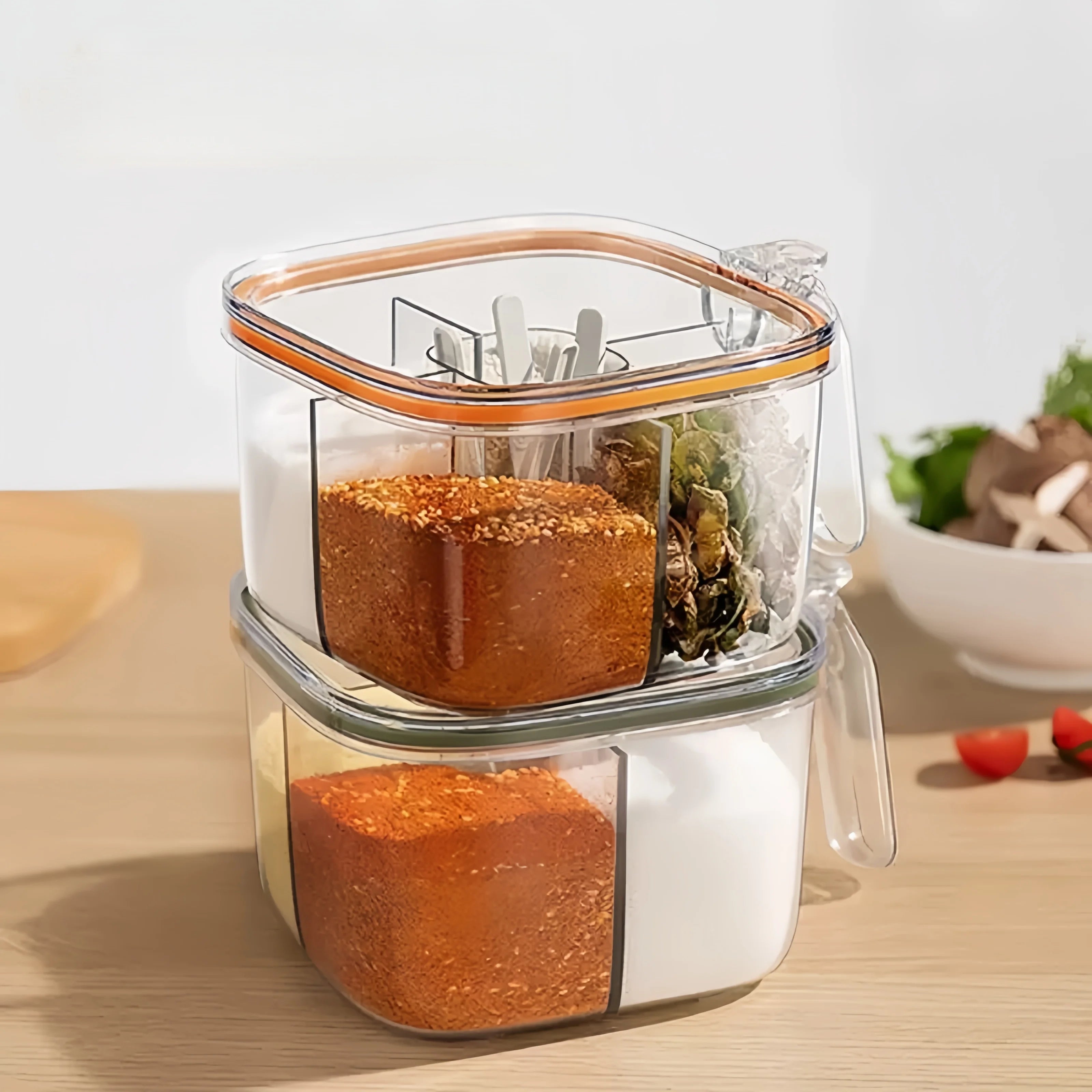 Spice Organizer, Multi-Compartment Seasoning Jar Organizer
