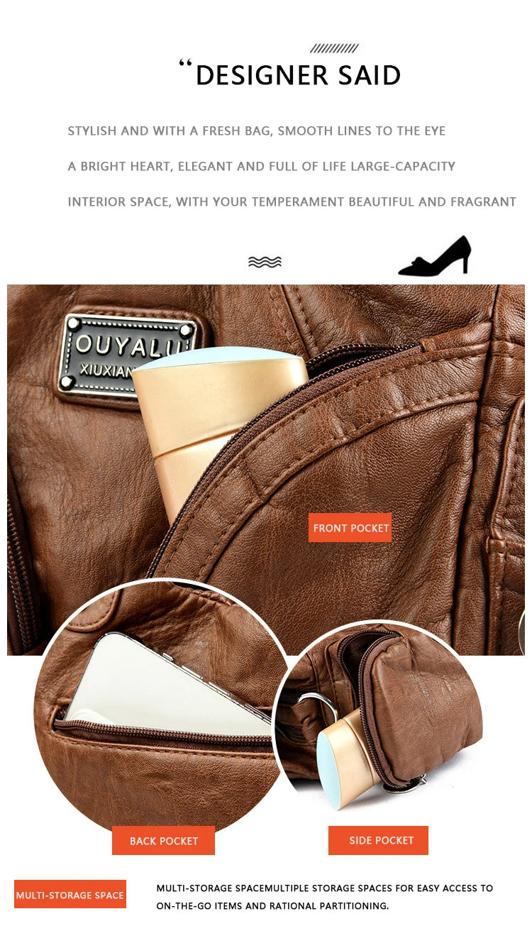 Y2K Crossbody – Retro PU Leather Biker Bag