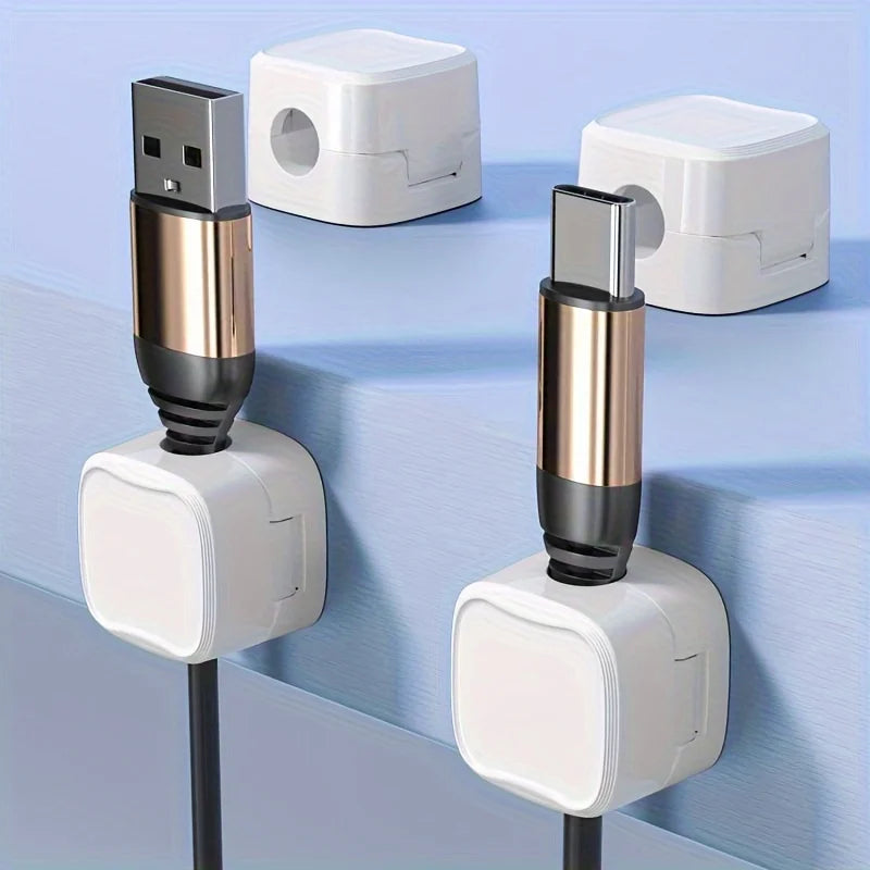 Magnetic Cable Organizer – Compact Cord Holder Clips for Desk & Appliances